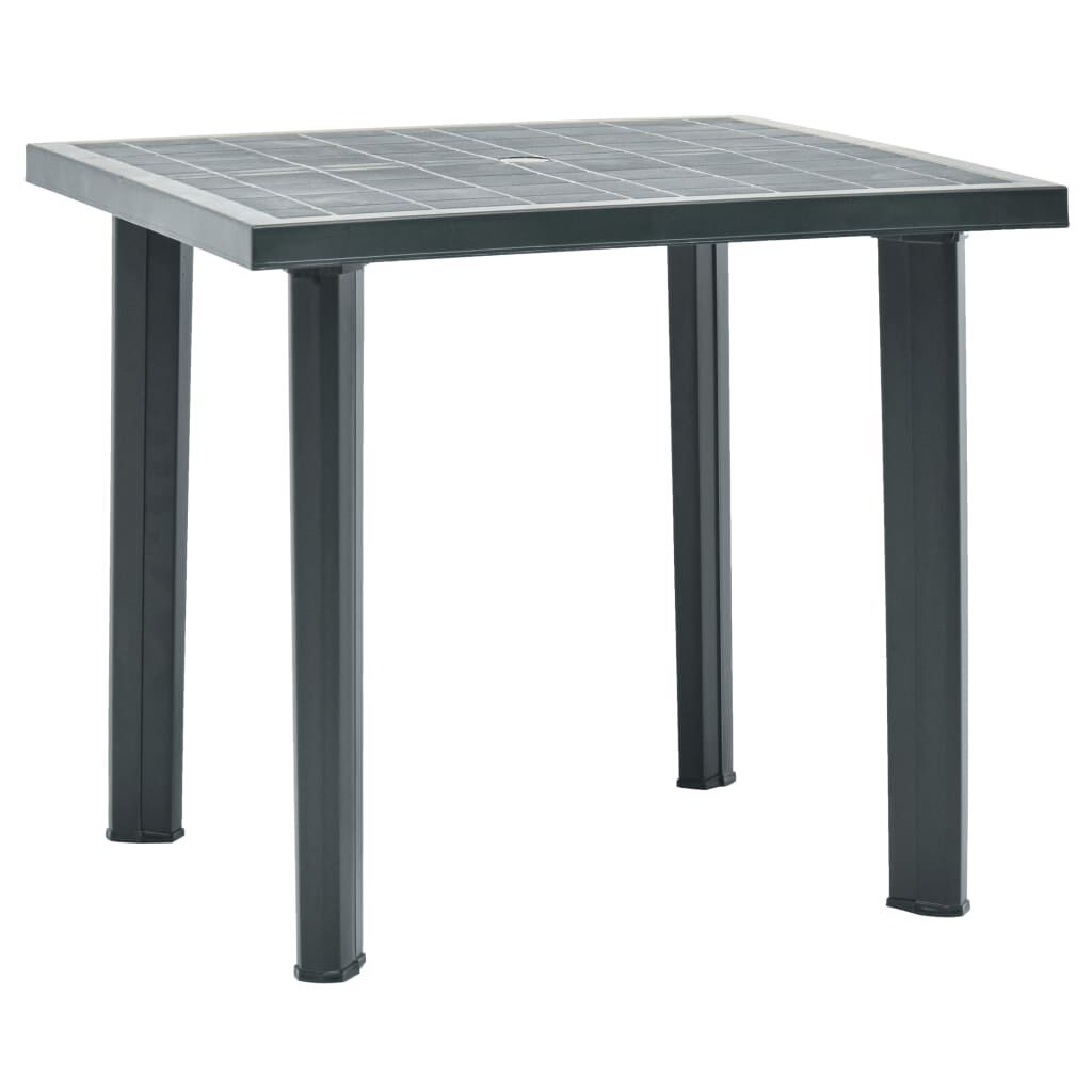 vidaXL طاولة حديقة أخضر 80×75×72 سم بلاستيك