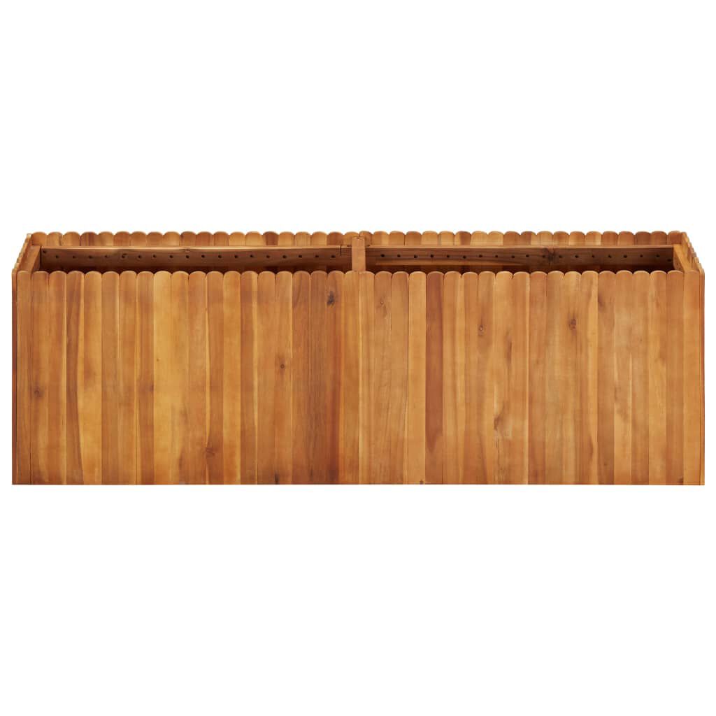 vidaXL حوض حديقة مرتفع 150×30×50 سم خشب أكاسيا صلب