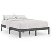 vidaXL إطار سرير خشب صنوبر صلب رمادي 120×200 سم