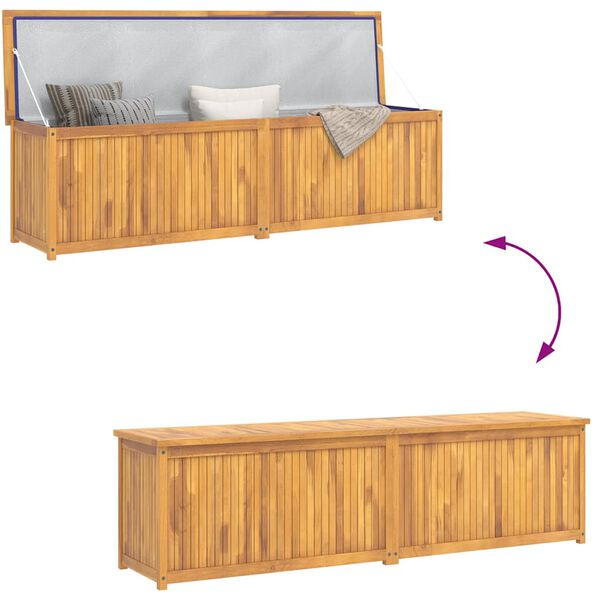 vidaXL صندوق حديقة 200×50×55 سم خشب ساج صلب