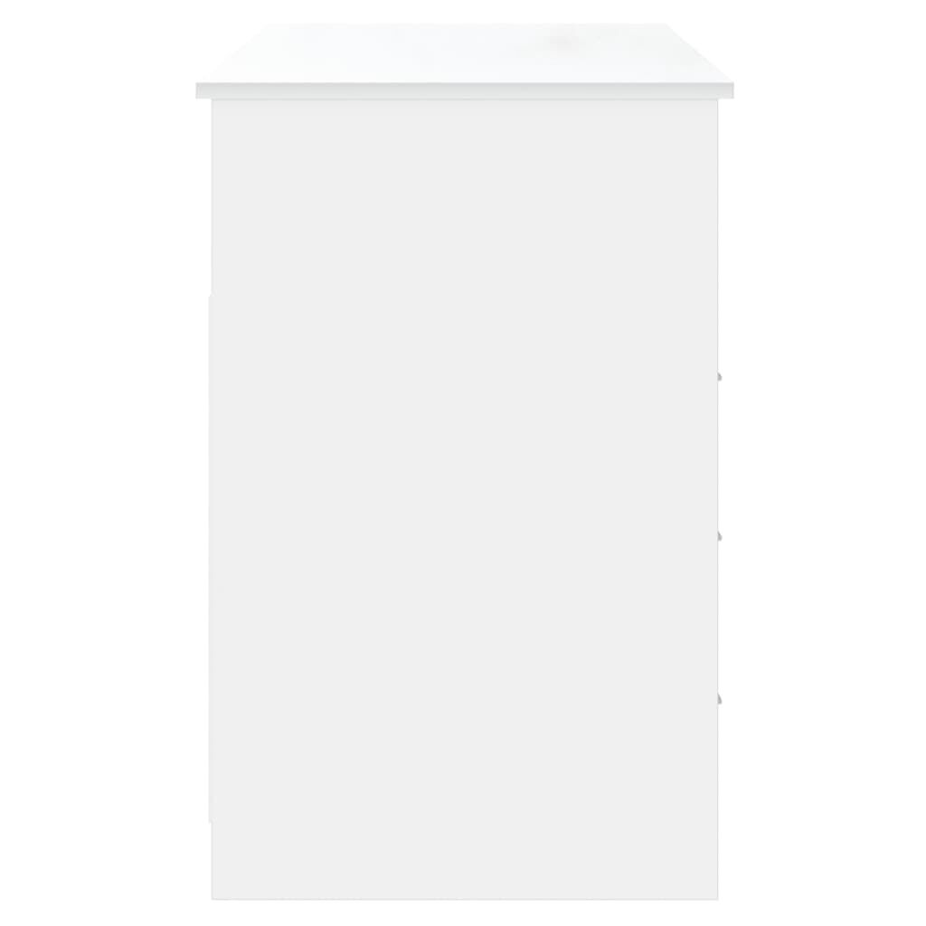 vidaXL مكتب بأدراج لون أبيض 102×50×76 سم خشب صناعي