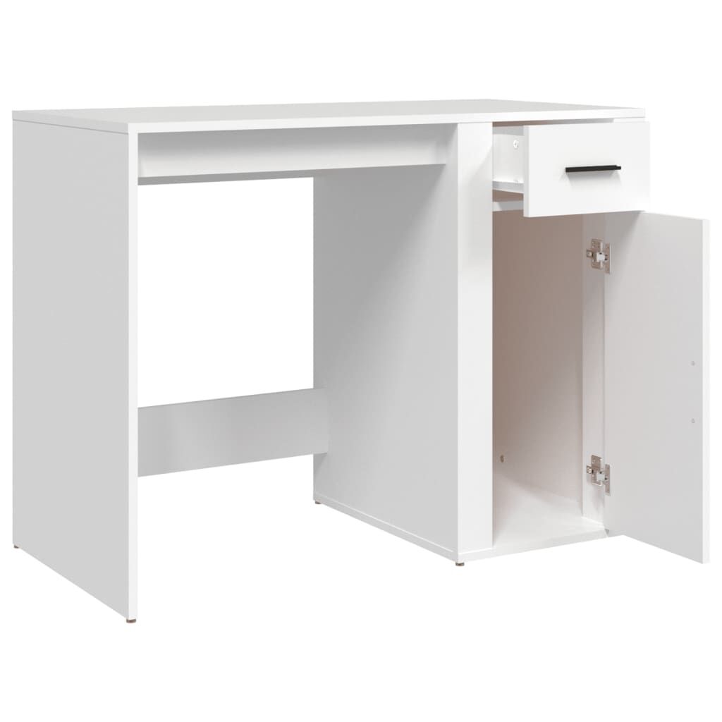 vidaXL مكتب أبيض 100x49x75 سم خشب صناعي