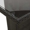 vidaXL طاولة حديقة وسطح زجاجي لون أسود 74x80x190 سم بولي روطان