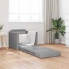 vidaXL سرير أريكة أرضي 2 في 1 لون رمادي فاتح 55x174x112 سم قماش