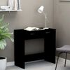 vidaXL مكتب أسود 80×40×75 سم خشب حبيبي