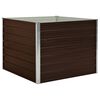 vidaXL حوض زراعي مرتفع بني 100×100×77 سم فولاذ مجلفن