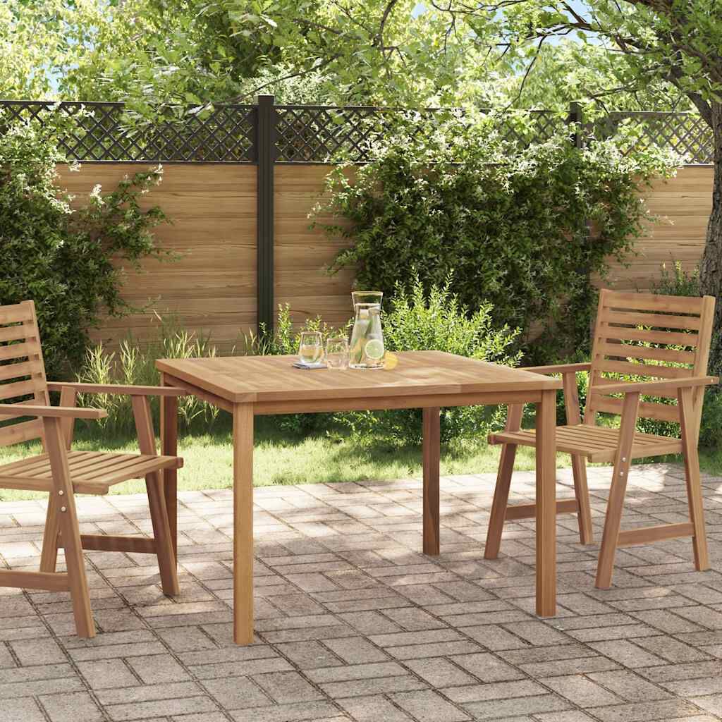 vidaXL طاولة سفرة حديقة 110×110×77 سم خشب ساج صلب