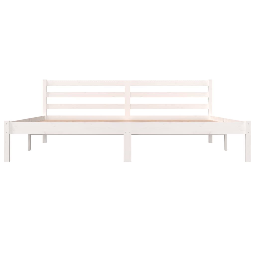 vidaXL إطار سرير خشب صنوبر صلب 180×200 سم 6FT سوبر كينج