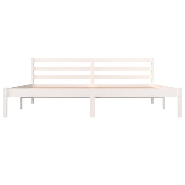 vidaXL إطار سرير خشب صنوبر صلب 180×200 سم 6FT سوبر كينج
