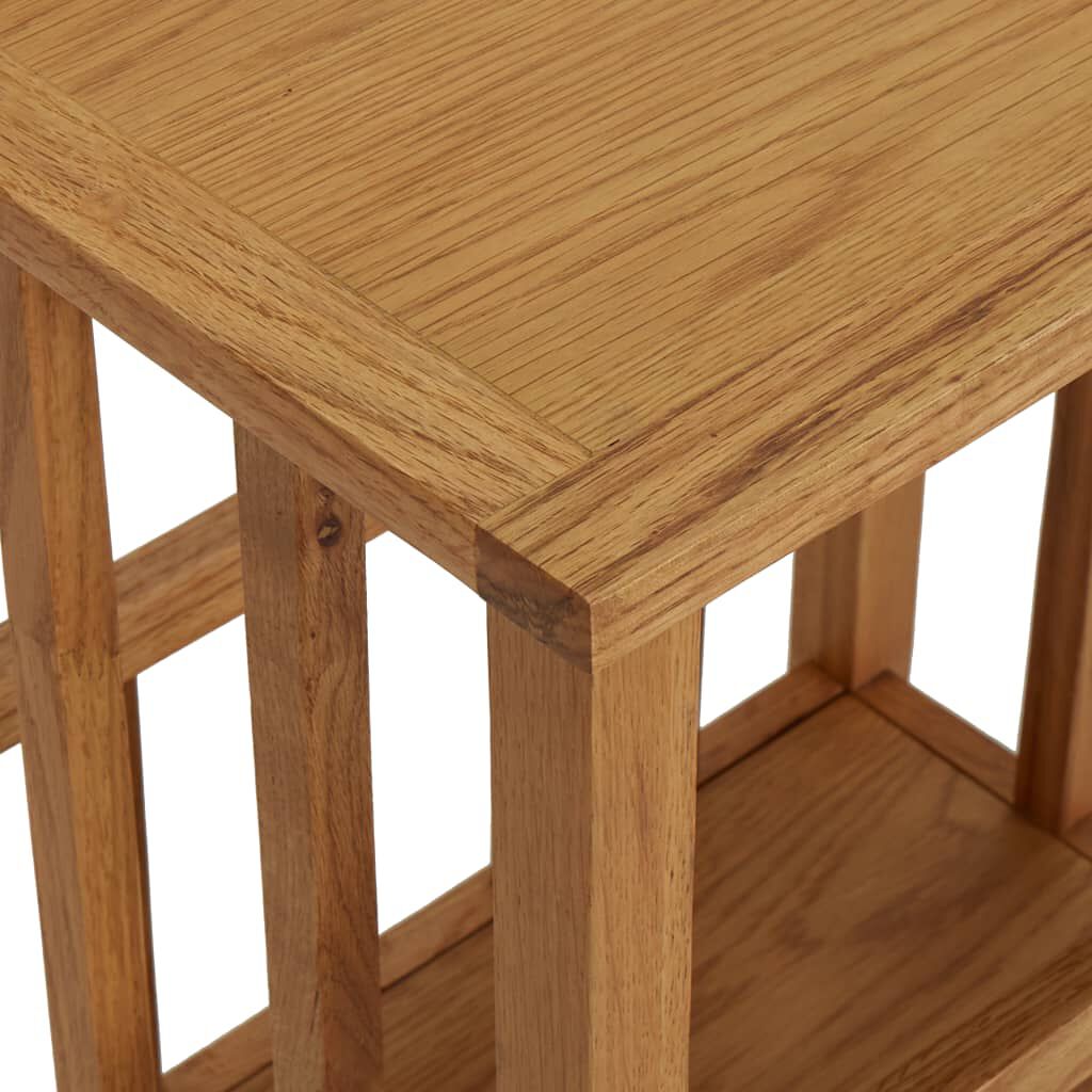 vidaXL طاولة مجلات 45×35×55 سم خشب بلوط صلب