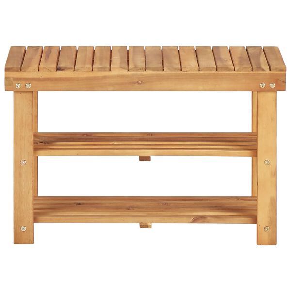 vidaXL رف أحذية 70×32×46 سم خشب أكاسيا صلب