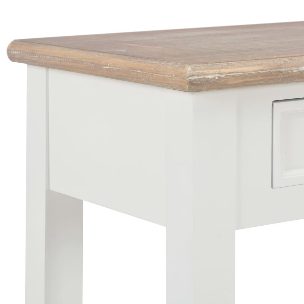 vidaXL طاولة كونسول أبيض 80x35x110 سم خشب