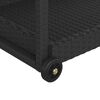 vidaXL عربة بار مع درج أسود 100×45×83 سم بولي روطان