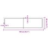 vidaXL سطح طاولة لون بني فاتح 140*40*(2-4) سم خشب بلوط صلب معالج