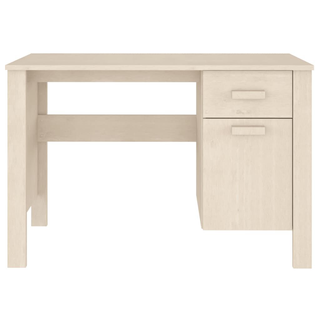 vidaXL مكتب بني عسلي 113×50×75 سم خشب صنوبر صلب