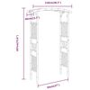 vidaXL قوس ورد خيزران 118×40×187 سم