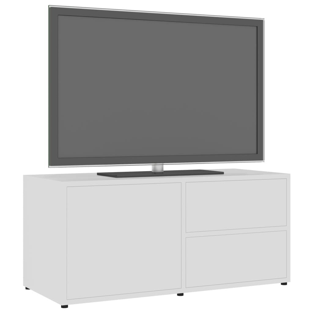 vidaXL خزانة تلفزيون لون أبيض 80×34×36 سم خشب صناعي