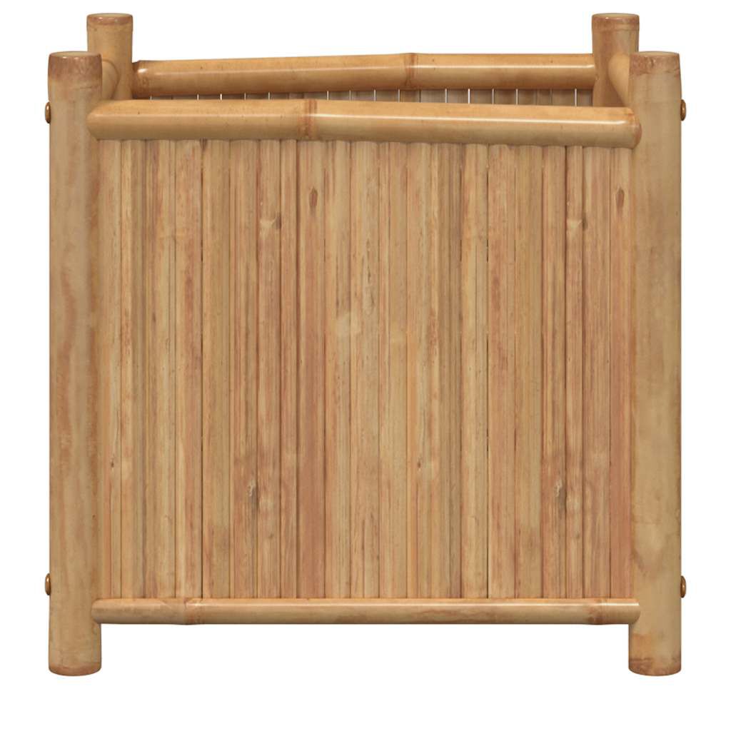 vidaXL أصيص 50x50x50 سم خيزران