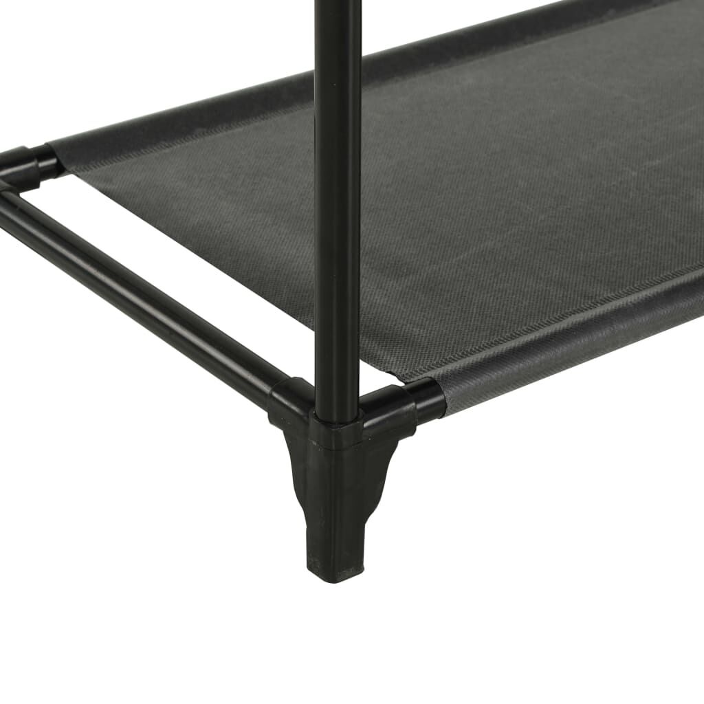 vidaXL حامل ملابس فولاذ وقماش غير منسوج 55×28.5×175 سم أسود