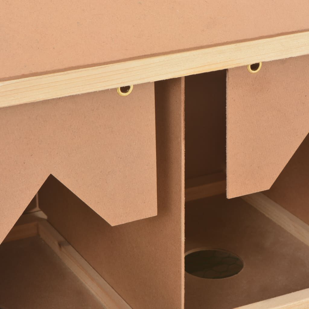 vidaXL عش دجاج 3 حجرات 93×40×65 سم خشب صنوبر صلب