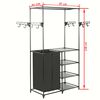 حامل ملابس فولاذ وقماش غير منسوج 158x44x87 سم أسود vidaXL