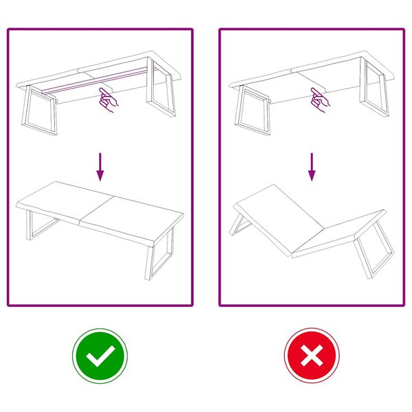 vidaXL سطح طاولة لون بني فاتح 140*60*(2-4) سم خشب بلوط صلب معالج