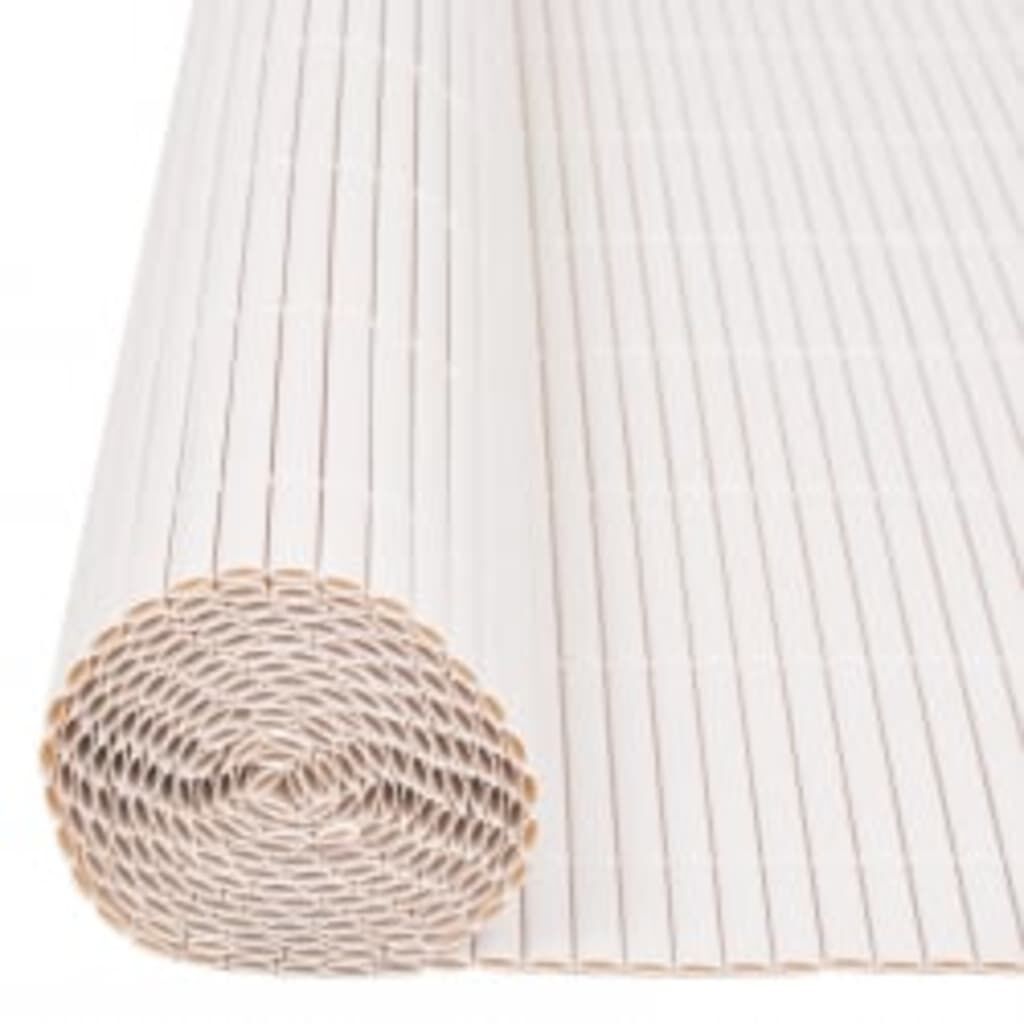 vidaXL سياج حديقة ذو وجهين 90×400 سم أبيض