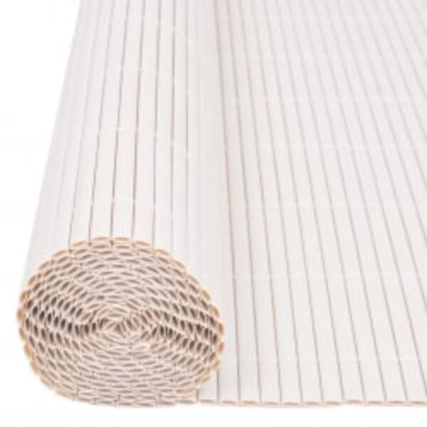 vidaXL سياج حديقة ذو وجهين 90×400 سم أبيض