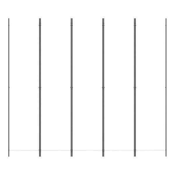 vidaXL مقسم غرفة 5-ألواح أبيض 250&times;220 سم قماش