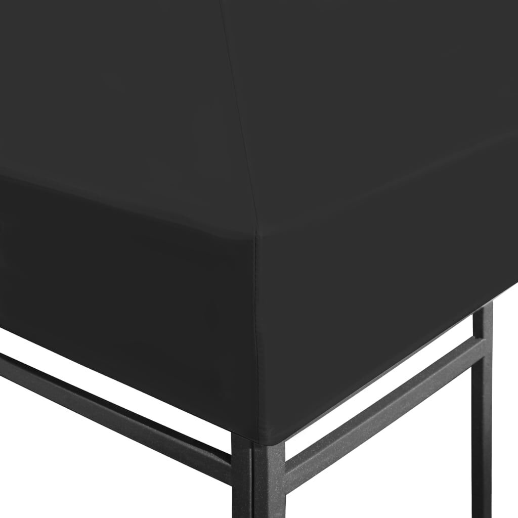 vidaXL غطاء جازيبو علوي 270 جرام/م² 3×3 م أسود