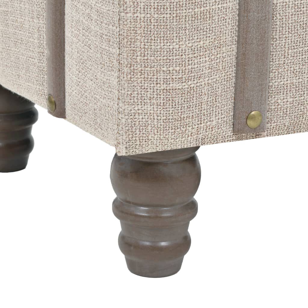 vidaXL مقعد تخزين خشب صلب وفولاذ 111×34×37 سم