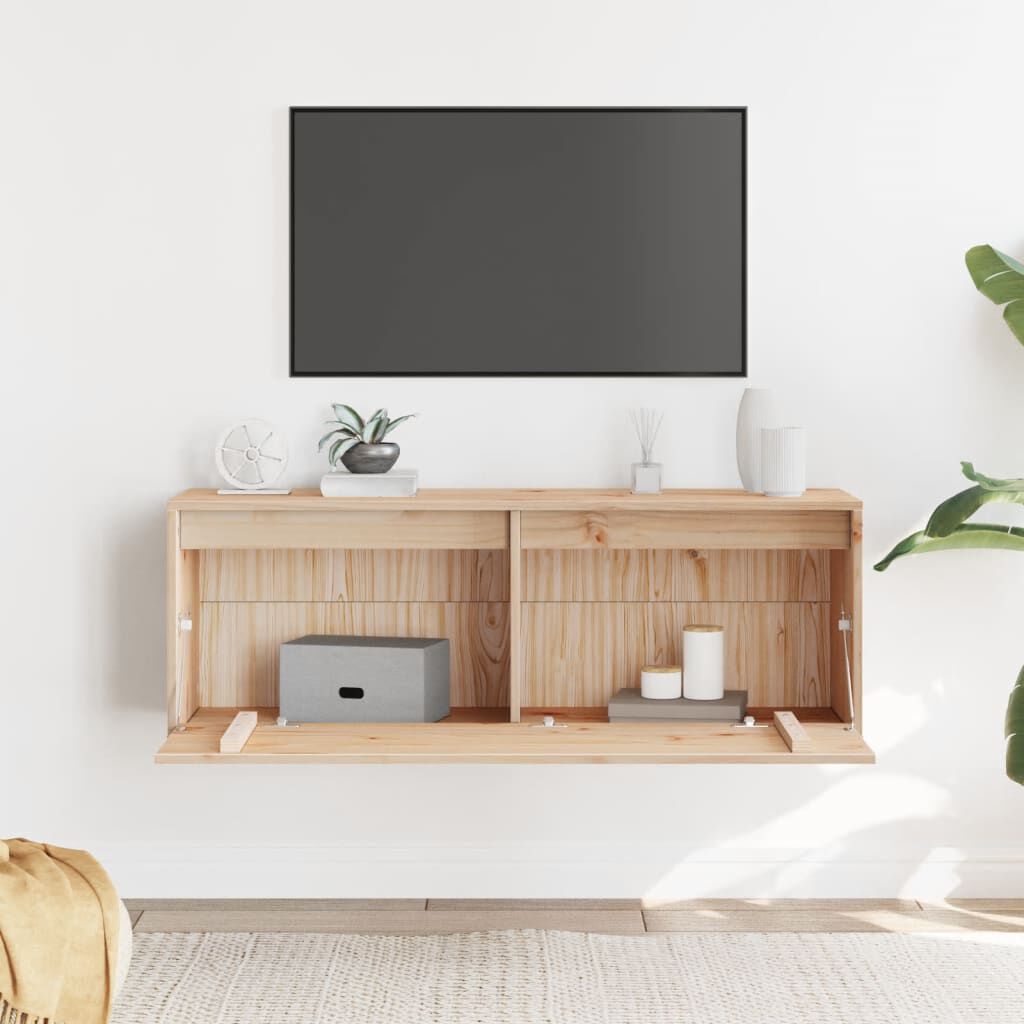 vidaXL خزانة حائط 35x30x100 سم خشب صنوبر صلب
