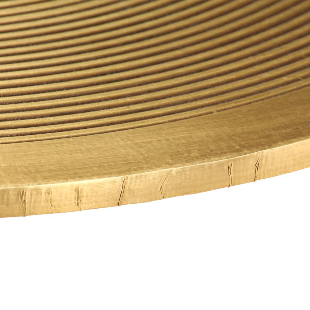 vidaXL طقم 2 قطعة طاولات خشب MDF مغطى بالنحاس