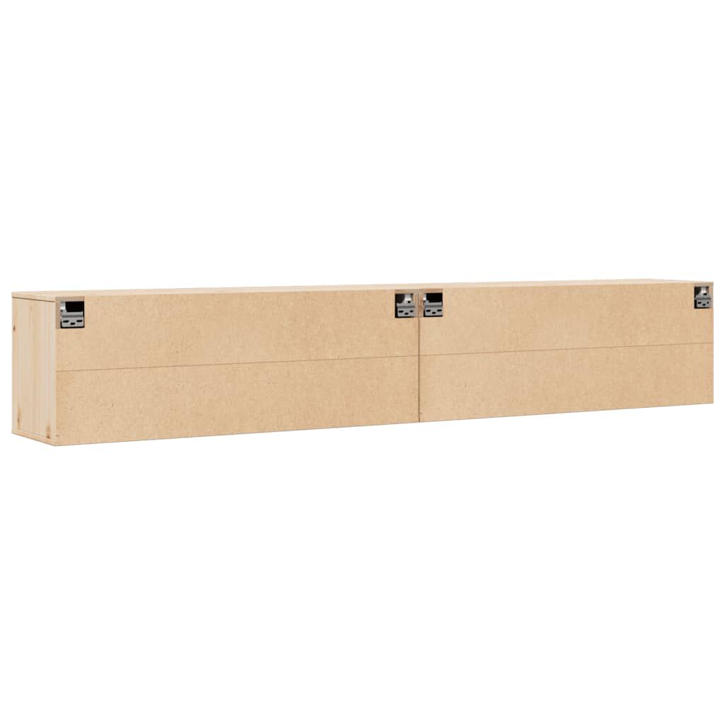 vidaXL خزانات حائط 2ق 35x30x100 سم خشب صنوبر صلب
