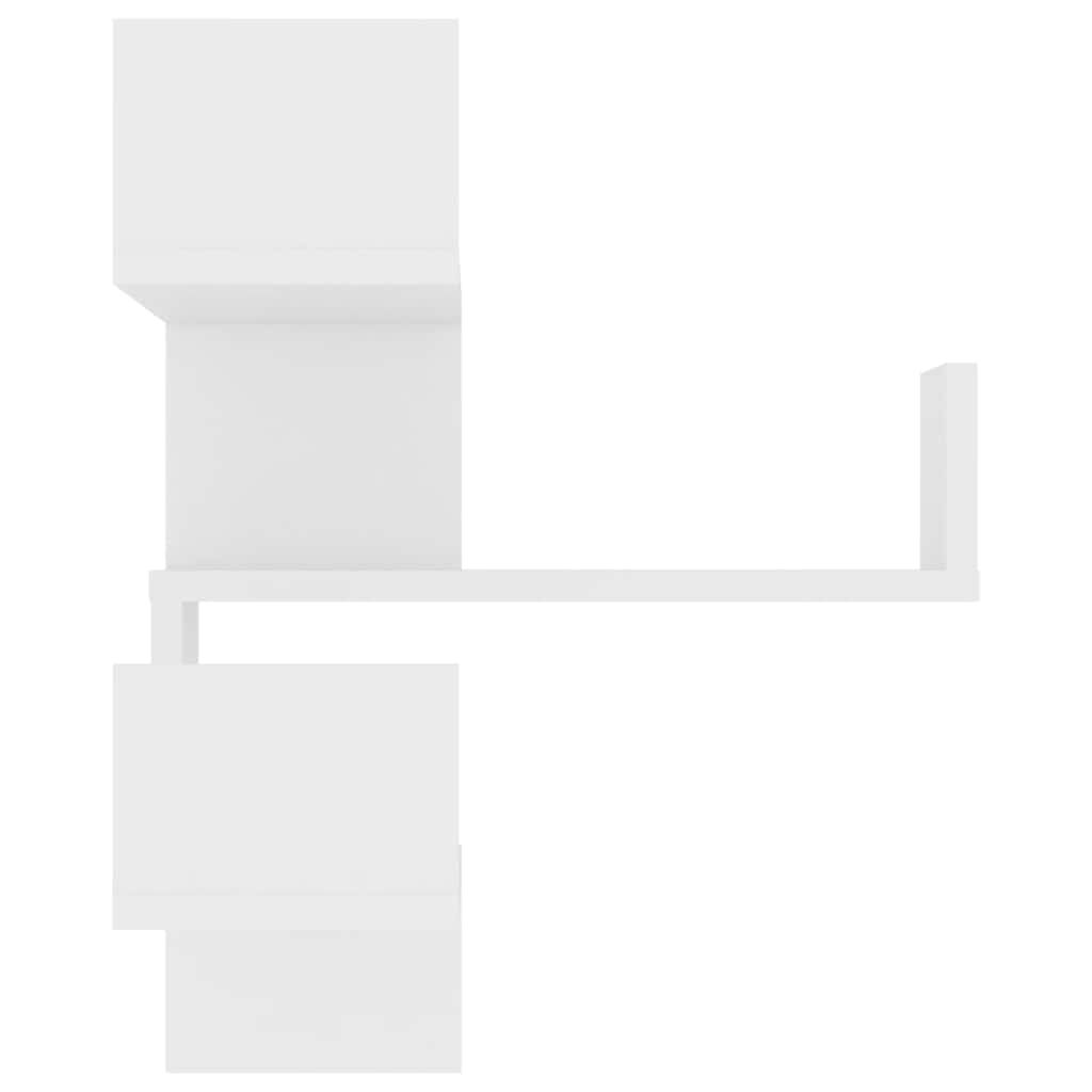 vidaXL رفوف جدارية ركنية 2 ق أبيض 40×40×50 سم خشب صناعي