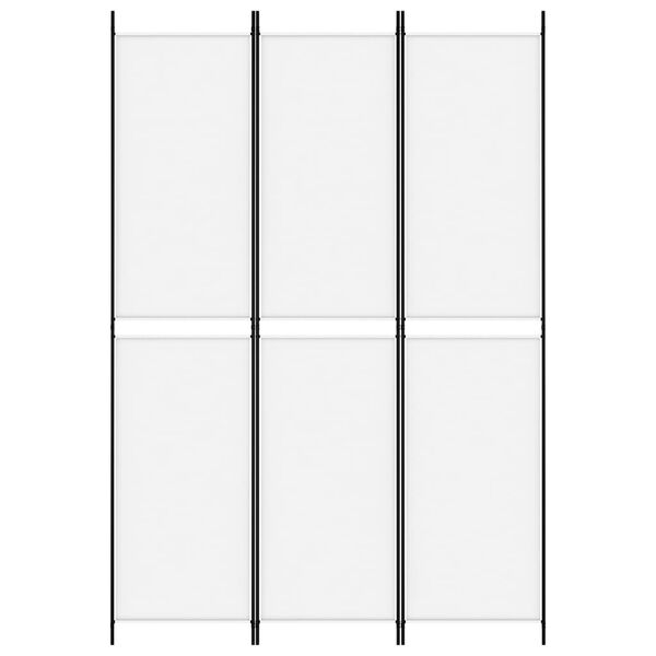 vidaXL مقسم غرفة 4-ألواح أبيض 150×220 سم قماش
