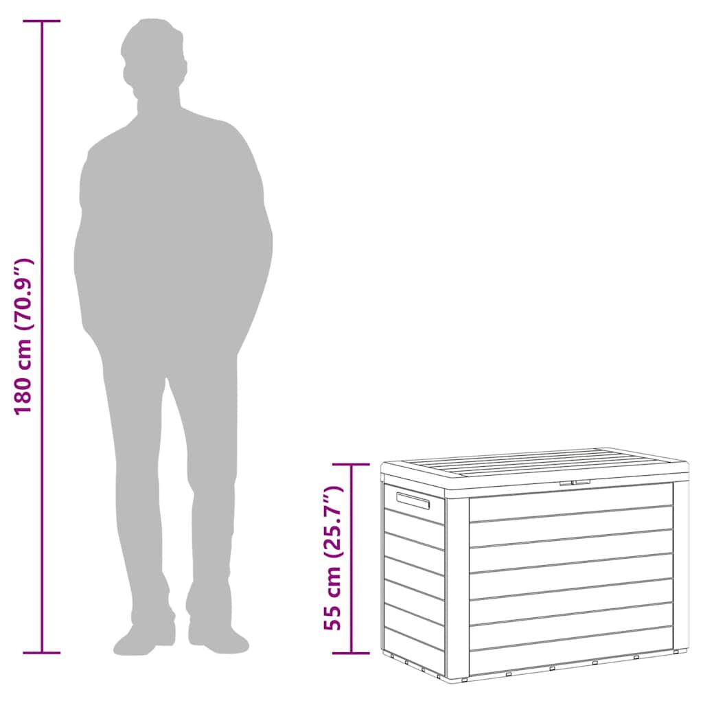vidaXL صندوق تخزين للحديقة أنثراسيت 78×44×55 سم