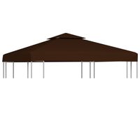 vidaXL غطاء سقف جازيبو ذو طبقتين 310 جم/م² 3×3 م بني