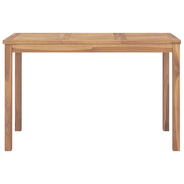vidaXL طاولة سفرة حديقة 120×70×77 سم خشب ساج صلب