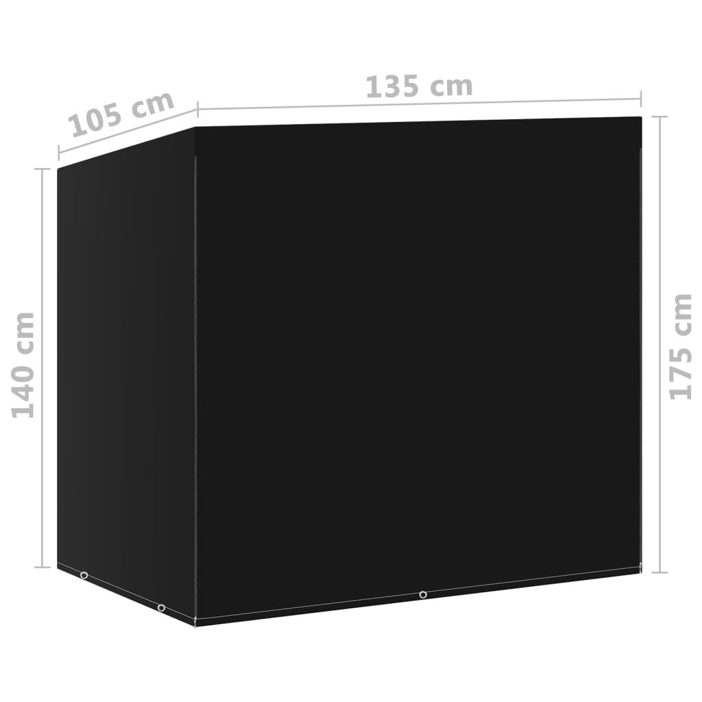 vidaXL أغطية بنش متأرجح 2 ق 6 فتحات تثبيت 175x105x135 سم