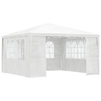 vidaXL خيمة حفلات احترافية بجدران جانبية 4×4 م أبيض 90 جم/م²