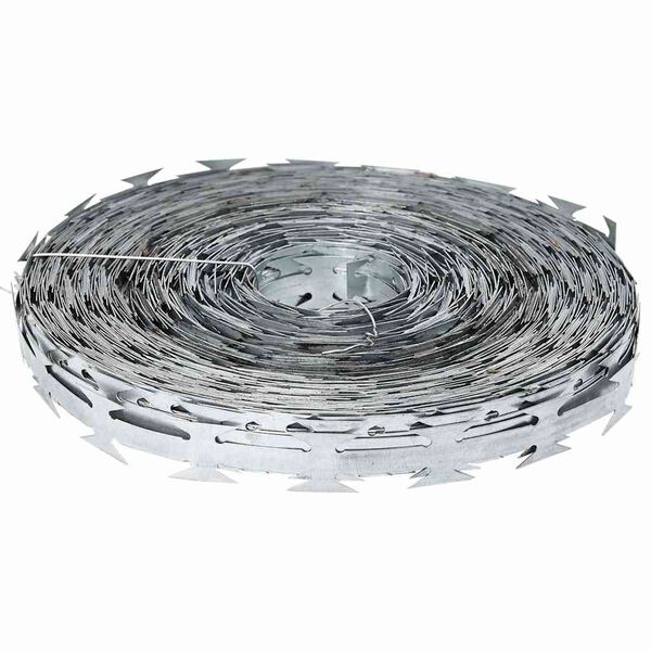 vidaXL أسلاك شائكة BTO-22 فولاذ 100 متر
