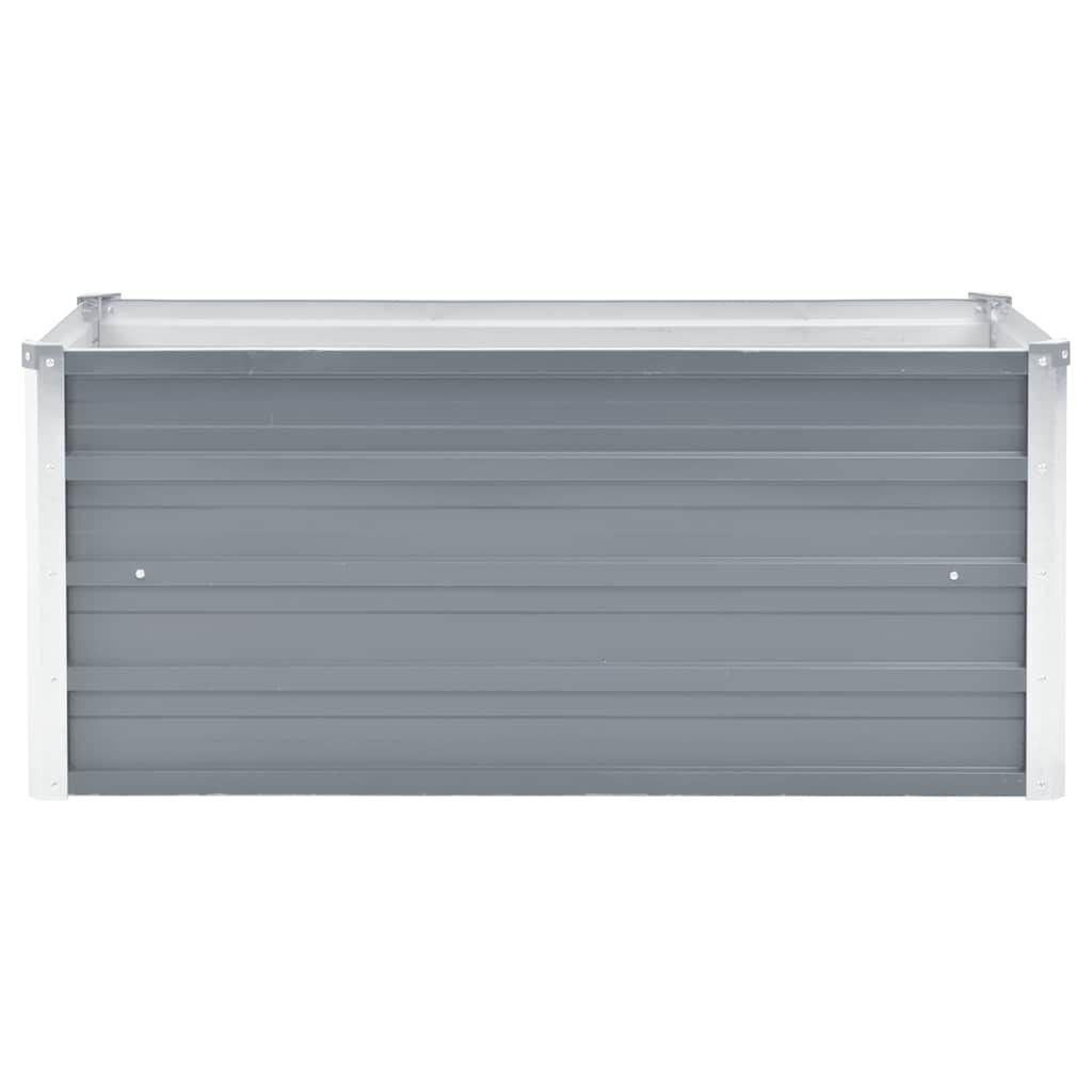 vidaXL حوض حديقة مرتفع فولاذ مجلفن 100×40×45 سم رمادي