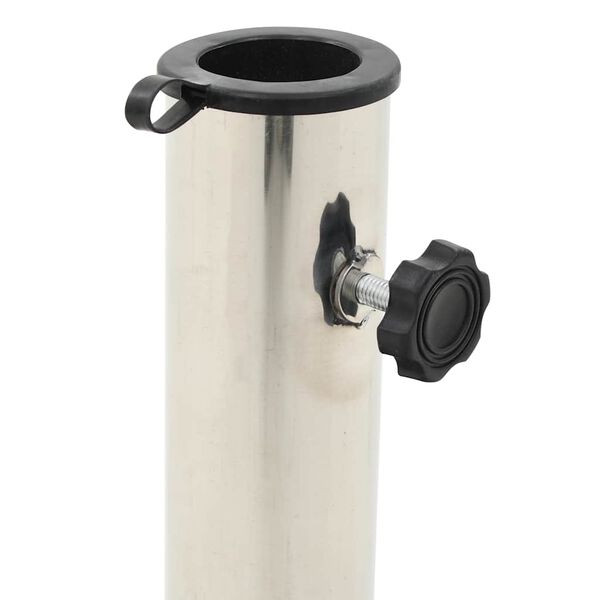 vidaXL قاعدة مظلة شمسية مربعة جرانيت أسود 20 كغم