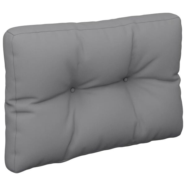 vidaXL وسادة أريكة طبلية رمادي 50×40×10 سم