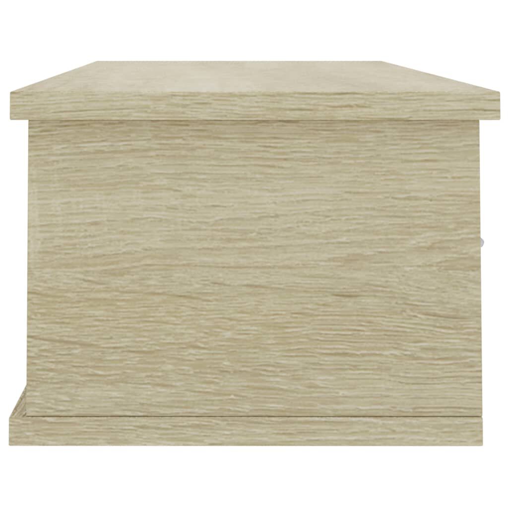 vidaXL رف مع درج جداري سونوما اوك 88×26×18.5 سم خشب صناعي