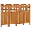 vidaXL مقسم غرفة 4-ألواح 162×2×115 سم خشب أكاسيا صلب