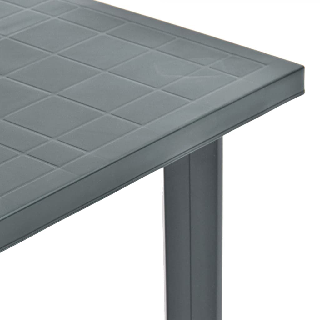 vidaXL طاولة حديقة أخضر 80×75×72 سم بلاستيك