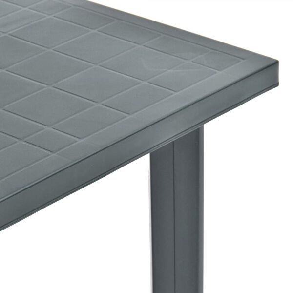 vidaXL طاولة حديقة أخضر 80×75×72 سم بلاستيك
