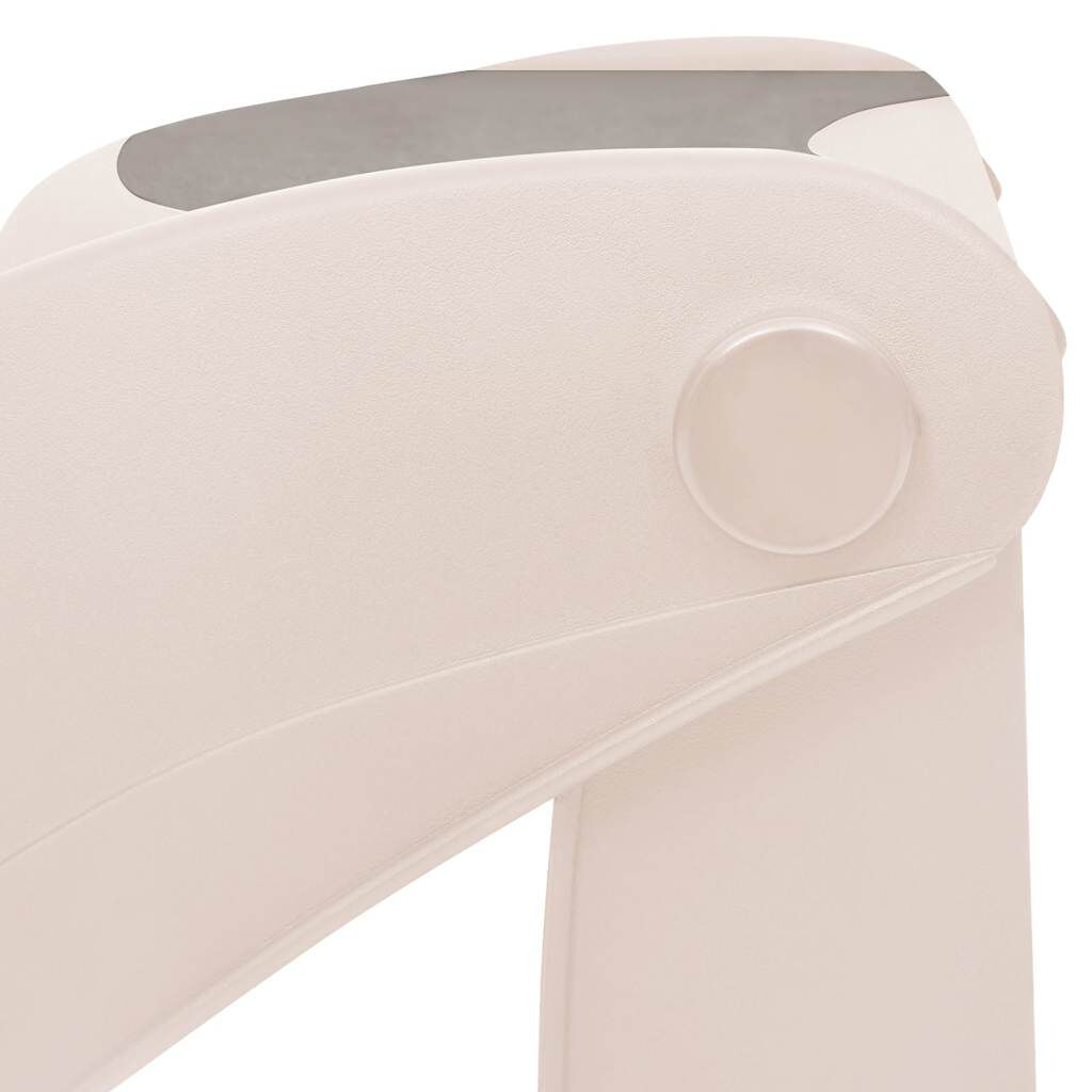 vidaXL سلم كلاب قابل للطي 3 درجات كريمي 50×38×38 سم بلاستيك